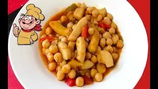 COMO HACER CHOCOS CON GARBANZOS 😱 GARBANZOS CON SEPIA
