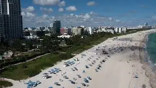Aerial views of South Beach Miami