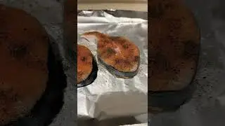 Broiled salmon simple lunch#healthyfood#salmon#broiled#foodshorts