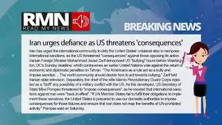 Iran urges defiance of sanctions as US threatens 'consequences'