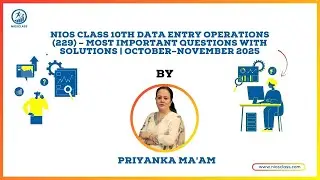 NIOS Class 10th Data Entry Operations (229) Most Important Questions with Solutions | Oct&ndash;Nov 2025