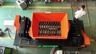 How Does a Shredder Work | 55kw*2 Steel Drum Shredder Working Demo