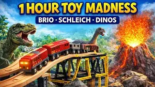 1 Hour of Wooden Train & Toy Madness | BRIO, Schleich, Dinosaurs