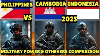Philippines  vs Cambodia vs Indonesia 2025, Military power & others comparison #comparison*vs*