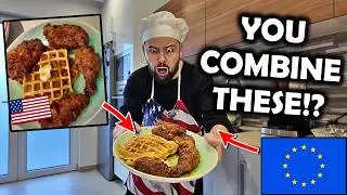 I Tried American Chicken and Waffles and I'm SHOCKED!
