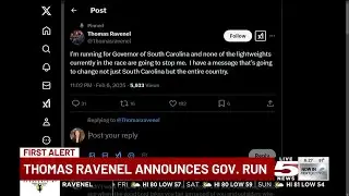 VIDEO: Former SC Treasurer Thomas Ravenel announces run for governor
