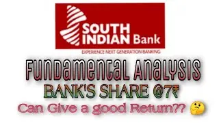 South Indian Bank|Fundamental Analysis|Cheapest Share|Good Return Investment|Latest News