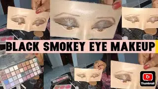 Black smokey eye makeup tutorial 