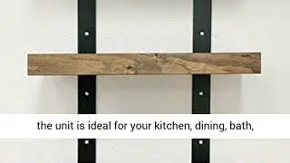 Del Hutson Designs Industrial 3-Tier Floating Shelf with Towel Bar (16 Inch, Dark Walnut)