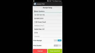 Setting and Configuration - Free Android POS App