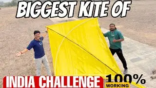 We make India&rsquo;s biggest kite and guys 100%worked#kiteexperiment#biggestkite#india#worldsbiggest#fyp 