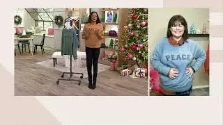 Peace Love World Love is Love Flocked Affirmation Sweatshirt on QVC