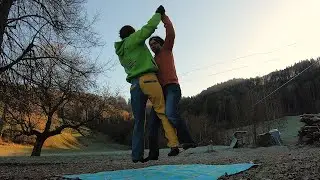 Slackline-Tutorial: How to do a Tandem - Part 5 - Switching Positions
