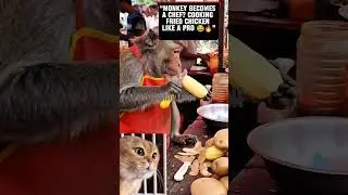 &ldquo;Monkey Becomes a Chef? Cooking Fried Chicken Like a Pro 😂🔥&rdquo;