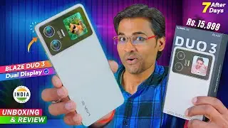 Lava Blaze Duo 3 5g Unboxing & Review | Dual Display ₹15,999 | Blaze Duo 3 Camera Test, Bgmi Test