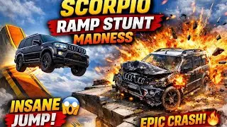 Scorpio Ramp Stunt Madness 😱 | Indian SUV Extreme Jump & Crash Game
