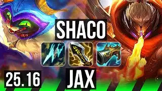 SHACO vs JAX (JGL) | 17/0/5, Legendary | EUW Master | 25.16