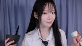 ASMR(Sub✔) Are You Going to Sleep Like That? Let Me Wash Your Face / Sleepy Cleansing & Skincare