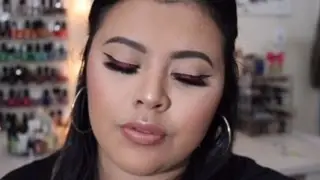 Red Glitter Winged Liner | Valentine's Day Makeup