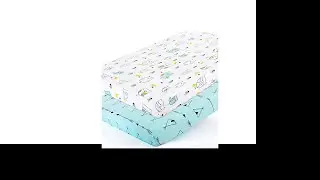 Stretchy-Pack-n-Play-Playard-Sheets-Brolex 2 Pack Portable Mini Crib Sheets,Convertible Playard Mat