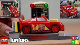LEGO Juniors Lightning McQueen Speed Launcher Building Kit Unboxing & Play