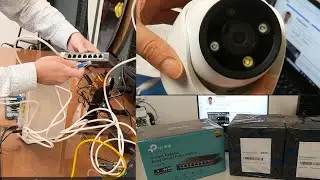 Install IP Security Camera using PoE Switch,  Connect IP Camera, PoE Switch and Router