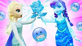 Princess Anna doll is frozen! Dolls video for girls & Elsa doll. Princess dolls adventures for kids.