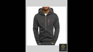 Men's Hoodies Long Sleeve Sweatshirt Zipper Design Hooded Sweatshirt for Men Clothing Sportswear ...