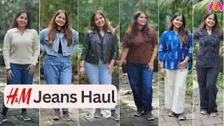 8 *Comfiest* H&M Jeans | Mom fit, High Waist, Wide Ankle Jeans etc.| Myntra Haul