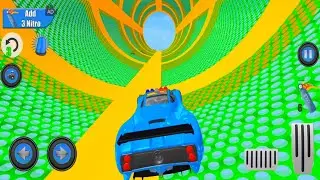 Police Mega Ramp Car - New Car Games 2020 #2 - Impossible Cop Driver - Android Gameplay