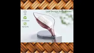 LEAF SHAPED SELF DRAINING SOAP BAR HOLDER FOR BATHROOM KITCHEN SINK WASH BASIN