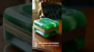 Elegant Storage Solution: Rectangular Filigree Box in Green Agate | Luxury Home Decor