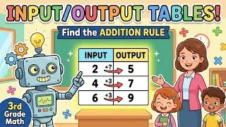 Finding addition rules for input output tables. (3rd grade math)