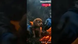 Helpless dog waiting to be rescued