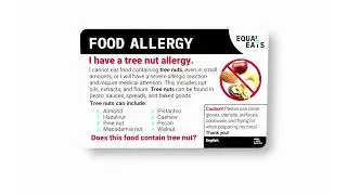 Tree Nut Allergy Card