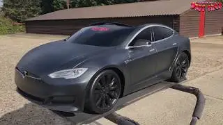 Matt-Pack mini Tesla spray wrap in PlastiDip Silver Metalizer