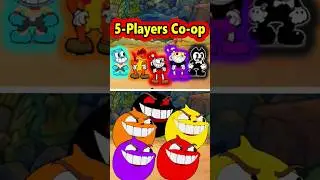 Cuphead - 5-Players Co-op VS Multiple Cloned Bosses