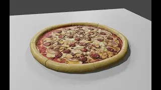 Pizza 3D Model Low Poly