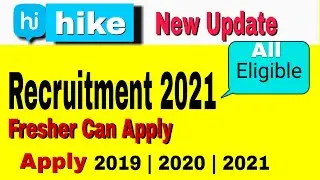 Off campus drive for 2021 batch | hike Recruitment Drive for Freshers | Any Graduate Can Apply
