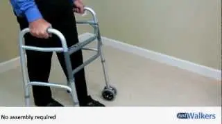 Just Walkers: Medline Extra-Wide Two-Button Heavy Duty Wheeled Walker