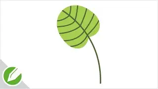 Leaf Drawing with CorelDraw | Flat Vector Style | Drawing | CorelDraw Tutorial