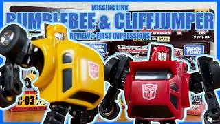 WOW! Missing Link Bumblebee and Cliffjumper are SO COOL!!! (C-03 Bumble and C-04 Cliff Review)