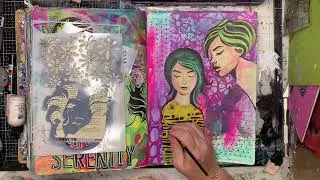 Art Journaling with Niamh: telling a story with stencils