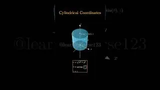 Visualize cylindrical coordinates #math #manim #calculus