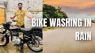 BIKE WASHING IN RAIN | BIKE WASHING TIME 