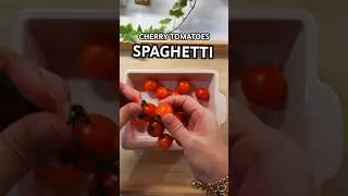 Spaghetti with cherry tomatoes and garlic sauce #spaghetti #recipe #homecook