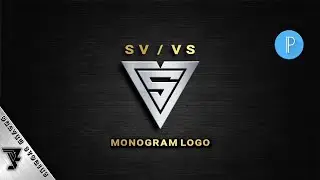 How To Make Monogram Logo Design SV or VS || Pixellab Tutorial