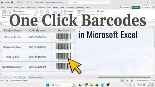 Generate Multiple Barcodes in One Click in Excel