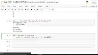 23. FOR LOOPS in Python (Corso BASE COMPLETO ITA 2021)