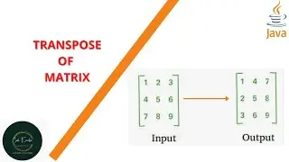 transpose of a  matrix in java | matrix transpose in java | malayalam | Code eureka